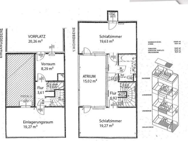 Atriumreihenhaus mit Wow Effekt – stilvoll wohnen mit 51 m² Außenfläche