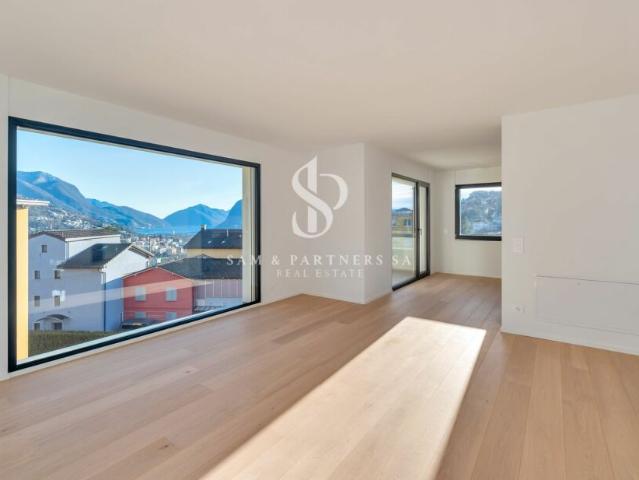 Attico con vista lago