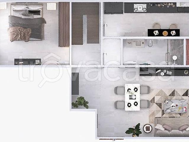 Attico in vendita a Roma via Prenestina, 445, Villa Gordiani