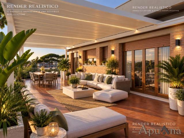 Attico trilocale 85mq