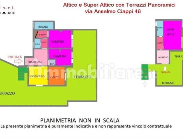 Attico via Anselmo Ciappi 46, Portuense, Roma