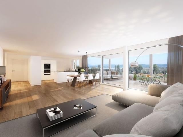Attika West mitten im Grünen: 131m2 netto + 90m2 umlaufende Terrasse