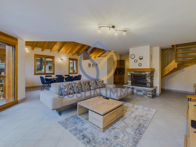 Attique lumineux aux Marécottes avec mezzanine et vue sur les Alpes !
