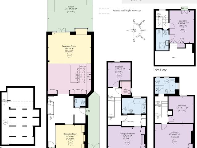 Attractive five bedroom family home with garden and light filled living areas to rent