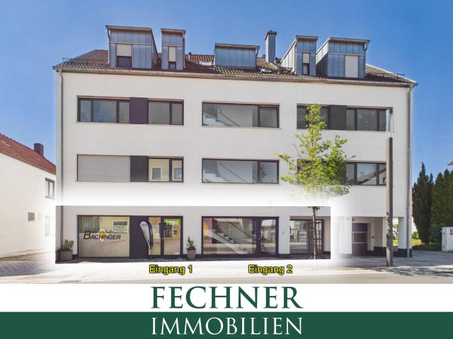 Attraktive Gewerbeflächen in gut frequentierter Lage im Zentrum Manchings drei Carport Stellplätze