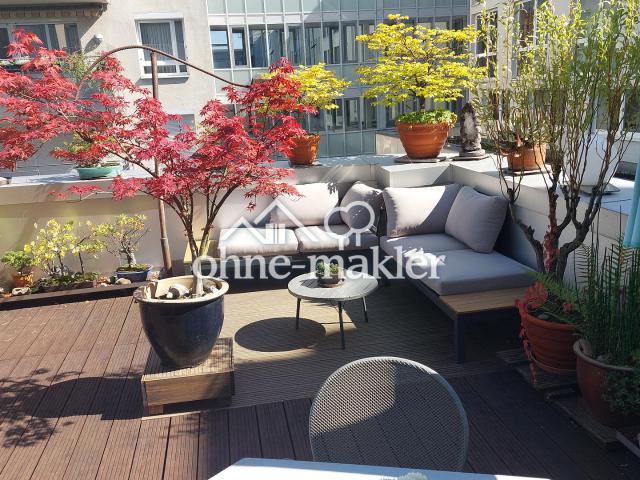 Attraktive helle 3 Zimmer Wohnung im Zentrum von Darmstadt mit außergewöhnlicher Dachterrasse