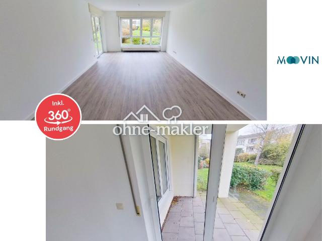Attraktive Lage im Erdgeschoss: 2 Zimmer Wohnung mit Terrasse und Tiefgaragenstellplatz in Hellerhof