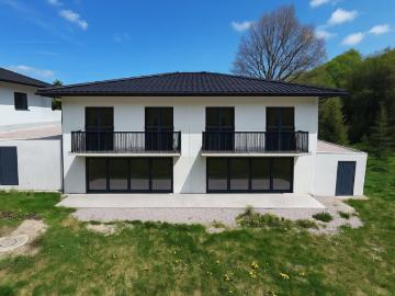 Eigenheim statt miete unter 200k! Attraktive Rohbau – Doppelhaushälften mit Garage und sonnigem Garten zum Selbstausbau in ruhiger Siedlungslage in Bruckmühl H6/1, H6/2