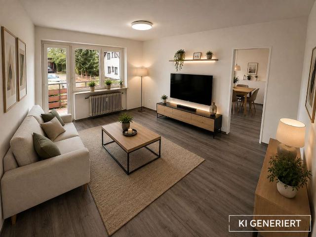 Attraktive, teilmodernisierte 2 Zimmer Wohnung mit Balkon in Bad Herrenalb Rotensol