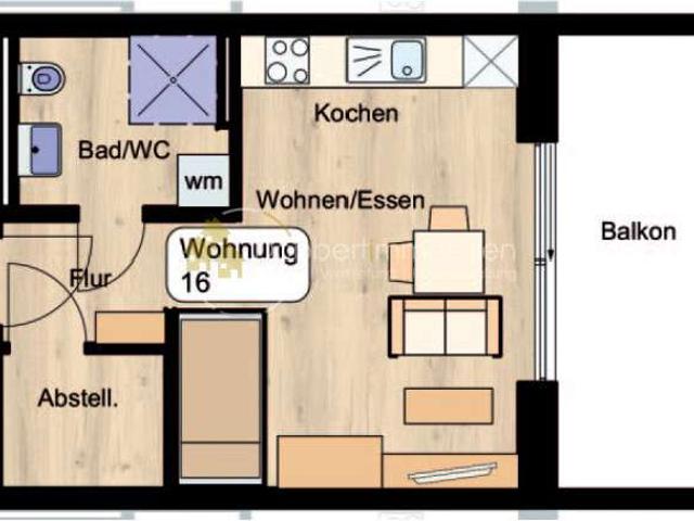 Attraktive 1 Zimmer Wohnung mit Balkon und hochwertiger Ausstattung