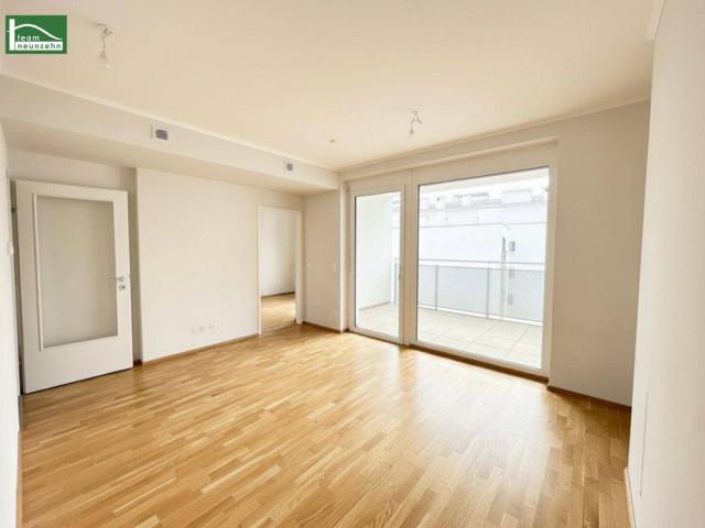 Attraktive 2 Zimmer Neubau Wohnung nahe S7 Kaiserebersdorf mit Süd Loggia und gemeinschaftlicher Dachterrasse