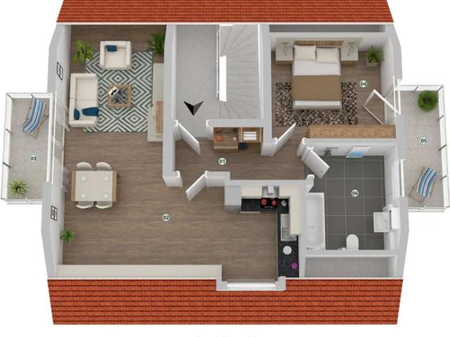 Attraktive 2 Zimmer Dachgeschosswohnung in begehrter Lage
