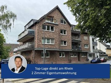 Attraktive 2 Zimmer Eigentumswohnung in begehrter Rheinlage am Niehler Damm