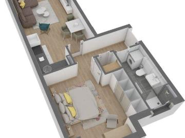 Attraktive 2 Zimmer Wohnung im 1. OG mit Balkon