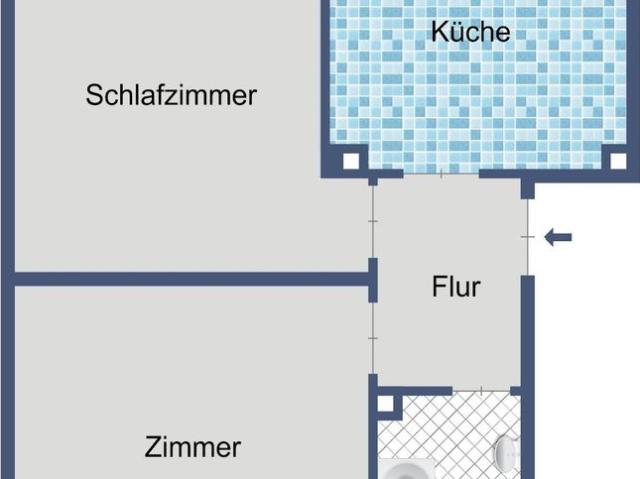 Attraktive 2 Zimmer Wohnung mit Balkon und Keller