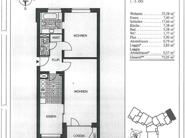 Attraktive 2 Zimmer Wohnung mit Loggia und Tiefgaragenstellplatz!