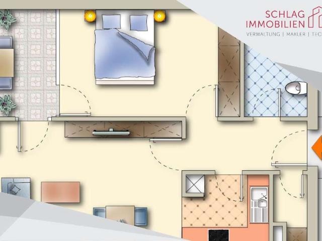 Attraktive 2 Zimmer Wohnung mit Loggia – saniert & sofort verfügbar nähe Stadtmitte zu verkaufen