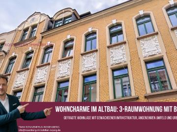 Attraktive 3 Raumwohnung mit Balkon und Stellplatz in attraktiver Lage in Leipzig Altwest / Lindenau