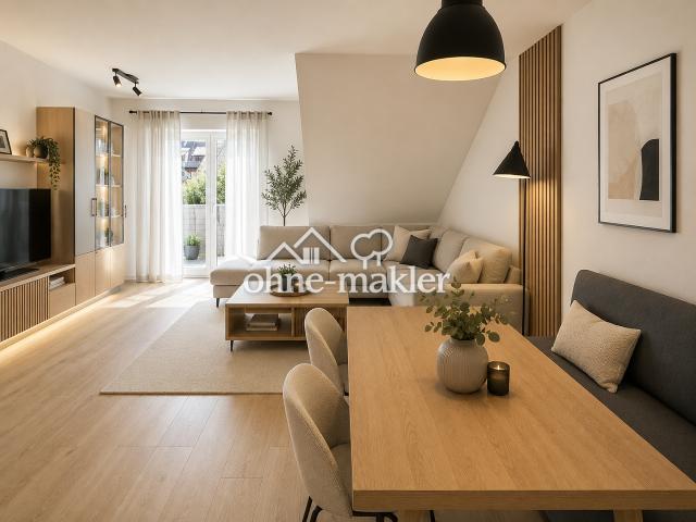 Attraktive 3 Zimmer DG Wohnung mit Balkon, TG & Stellplatz in Mühlhausen Rettigheim