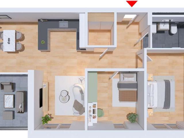 Attraktive 3 Zimmer Wohnung mit Blick in den Innenhof Whg. 4/06