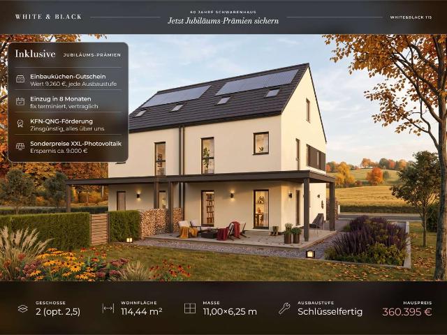 Attraktives Grundstück mit schlüsselfertiger Doppelhaus Hälfte in Binzen | QNG