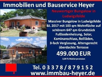Attraktiver neuwertiger Winkelbungalow in Ludwigsfelde