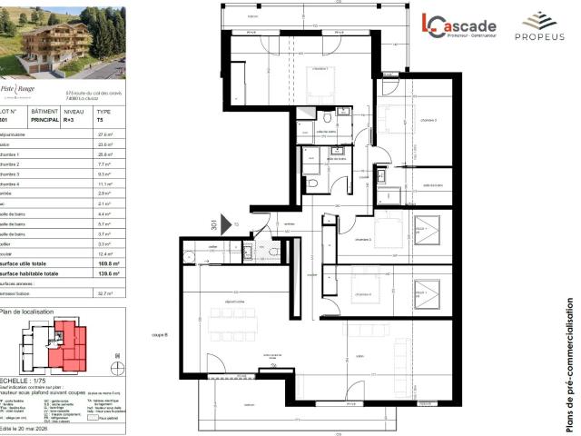 Au coeur de la Clusaz, Attique avec vue et double garage 139m² La Clusaz