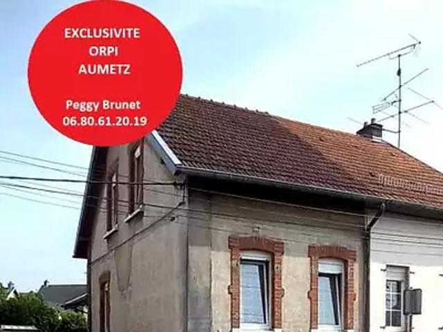 Aumetz 57710 Achat / Vente maison 3 pièces t3 jardin terrasse