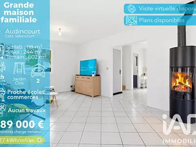 Audincourt 25400 Achat / Vente maison 6 pièces t6 parking