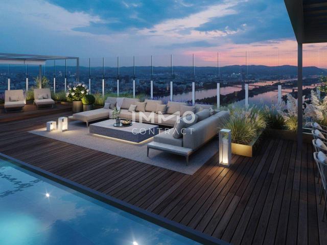 Austria's highest Penthouse: Private Rooftop Pool Above the Danube