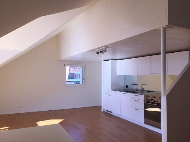 Aussergewöhnliche 3 Zimmer Dachwohnung im Ortskern von Binningen