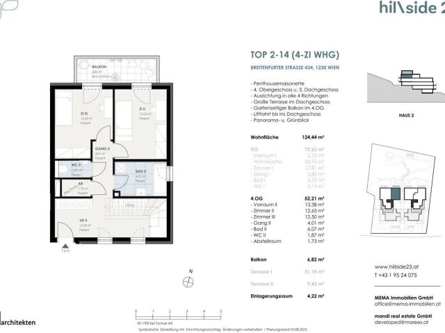 Außergewöhnliche Maisonette mit 4 Zimmer und 2 Dachterrasse zu verkaufen!