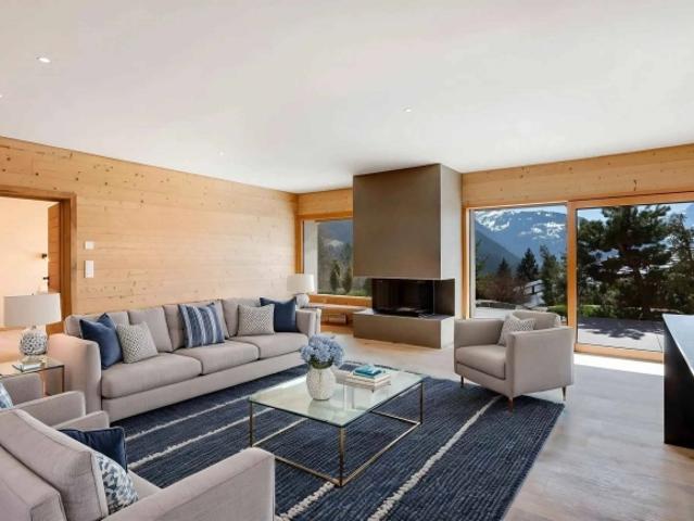 Außergewöhnliches Chalet mit Panoramablick auf die Dents du Midi