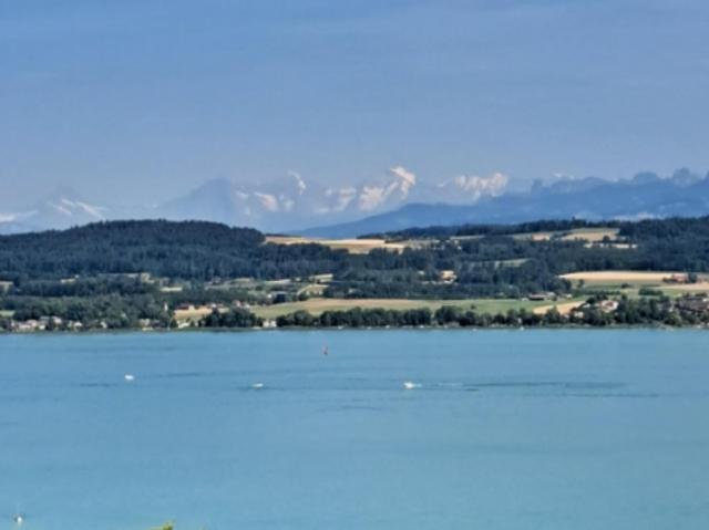 Außergewöhnliches Doppelhaus mit herrlichem Blick auf den Murtensee und die Alpen