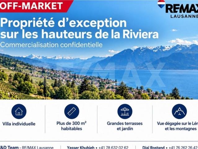 AUSSERHALB MARKTSTÜCKS | Außergewöhnliches Grundstück auf den Höhen der Riviera