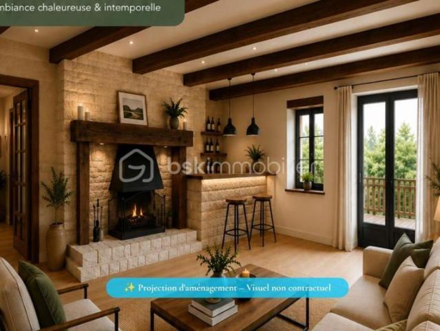 Authentique maison en pierre à réinventer – 110 m² – 4 chambres – Hautefort