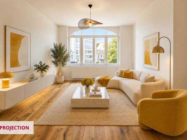 Av de Fré, near Xavier De Bue – A magnificent, fully renovated flat PEB C+ in a characterful building with a rear terrace. Low service charges
