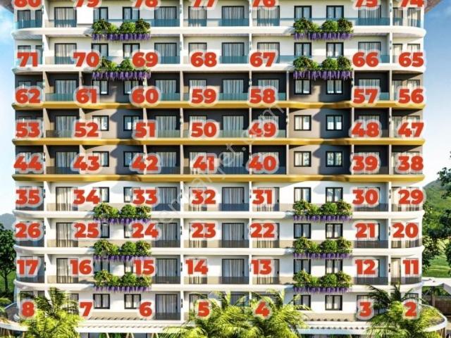 Avsallar’da Fırsat 4. Katta Havuz Cepheli 1+1 Daire!