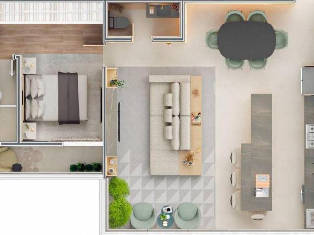 Aya Ribeirão Pires Home Resort | Construtora MBrasil | Construção | 70 metros | 01 suíte | varanda g