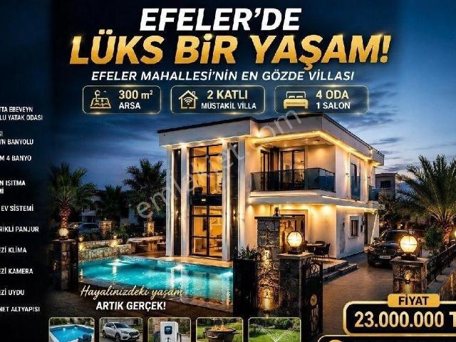 Aydın Didim Efeler Mahallesi’nde 4+1 Alt Katta Yatak Odalı Tam Müstakil Villa