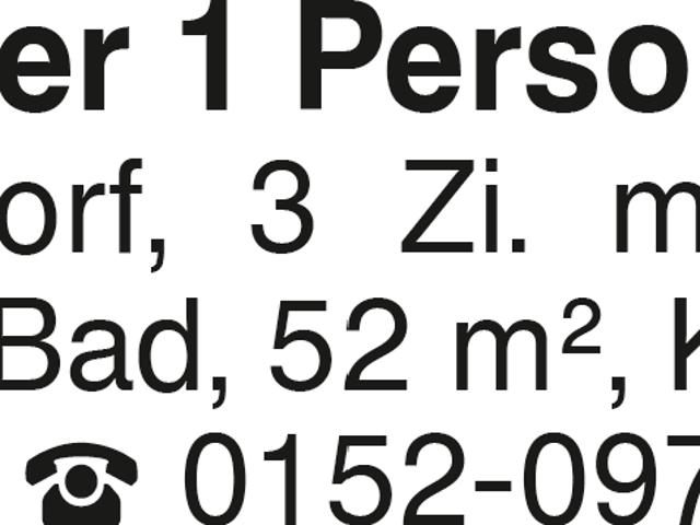 Azubi oder 1 Person