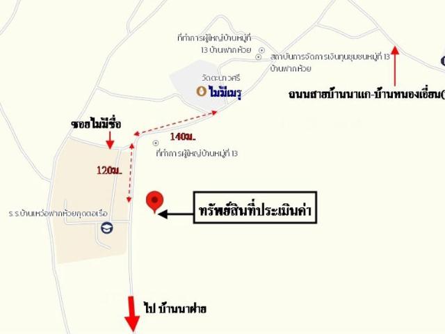 บ้านเดี่ยว 1065 ตร.วา วังสะพุง เลย 1.6M