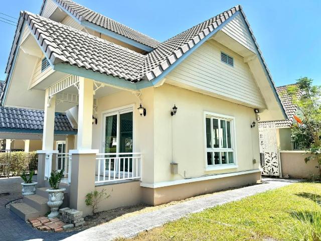 บ้านเดี่ยว2 ชั้น ให้เช่า ในหมู่บ้านนนนิภา เฟส 1 ใกล้มหาวิทยาลัยแม่โจ้ เชียงใหม่ เฟอร์นิเจอร์ครบพร้อมเข้าอยู่ R1247 T.0946511