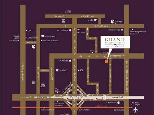 บ้าน 4 ห้องนอน ที่ แกรนด์ บางกอก บูเลอวาร์ด พระราม 9 ศรีนครินทร์ ใกล้ กรุงเทพกรีฑา ID 2147