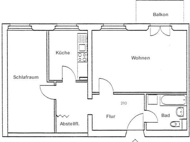 Bad Freienwalde: 2 Raumwohnung mit Balkon