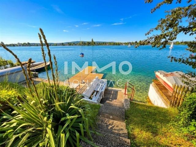 BADEHAUS mit PRIVATSTEG_Superädifikat am Neufelder See I Uferparzelle