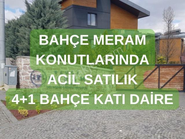 Karaca'dan Bahçe Meram Konutlarında Satılık 4+1 Bahçe Katı Daire