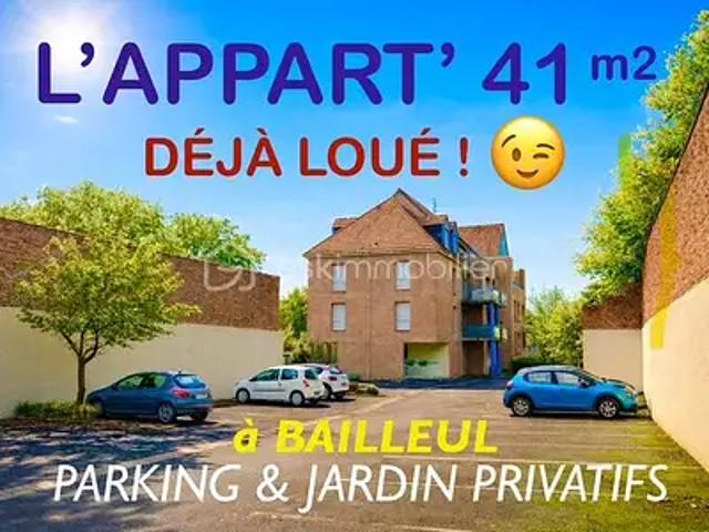 Bailleul 59270 Achat / Vente appartement 2 pièces t2 terrasse cave