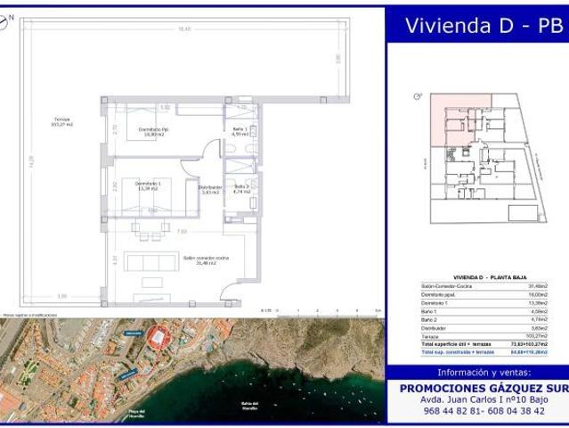BAJO DE 2 DORMITORIOS CON UNA ESPECTACULAR TERRAZA DE MÁS DE 100 M Y PISCINA COMUNITARIA EN EL HORNI