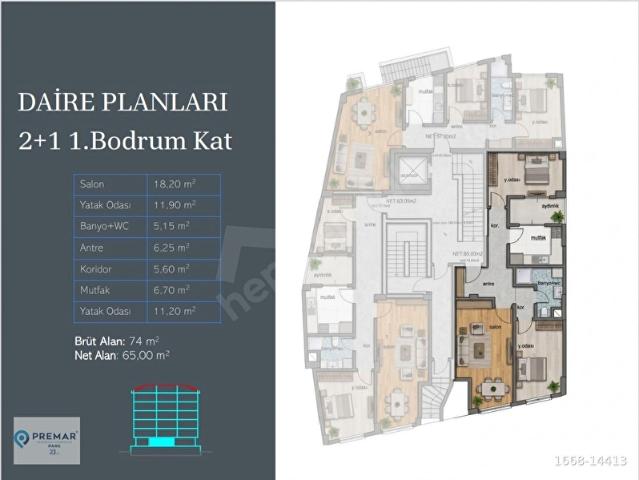 Bakırköy Osmaniye'de Sıfır Projede 2+1 Giriş Katı Satılık Daire